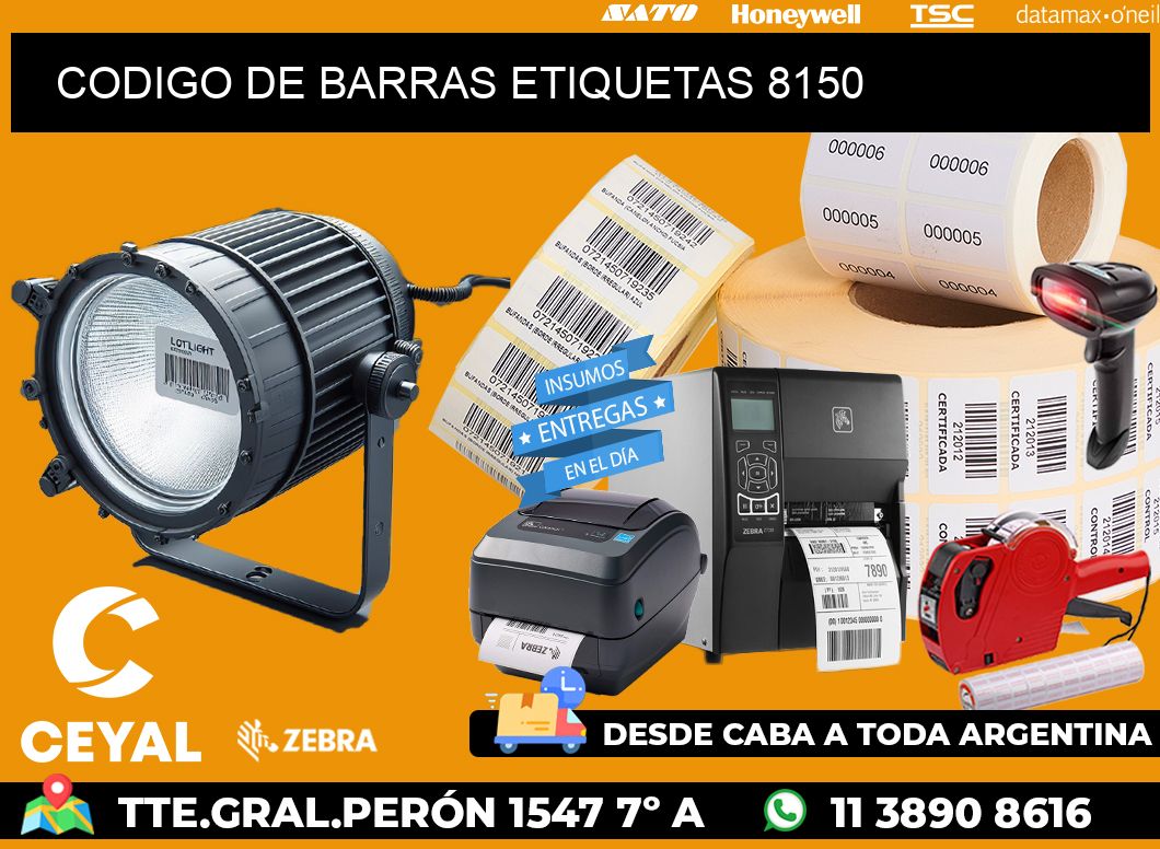 CODIGO DE BARRAS ETIQUETAS 8150