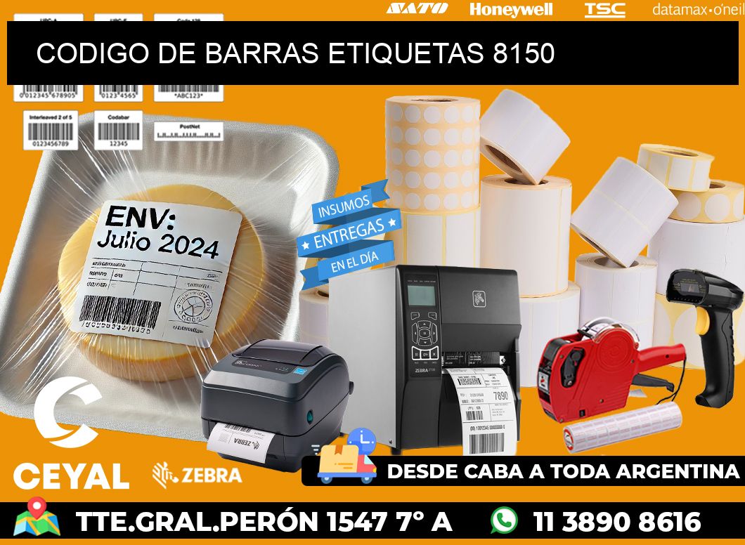 CODIGO DE BARRAS ETIQUETAS 8150