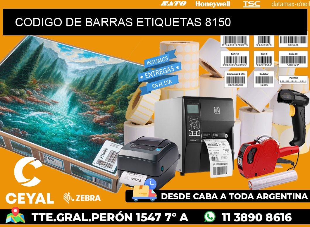 CODIGO DE BARRAS ETIQUETAS 8150