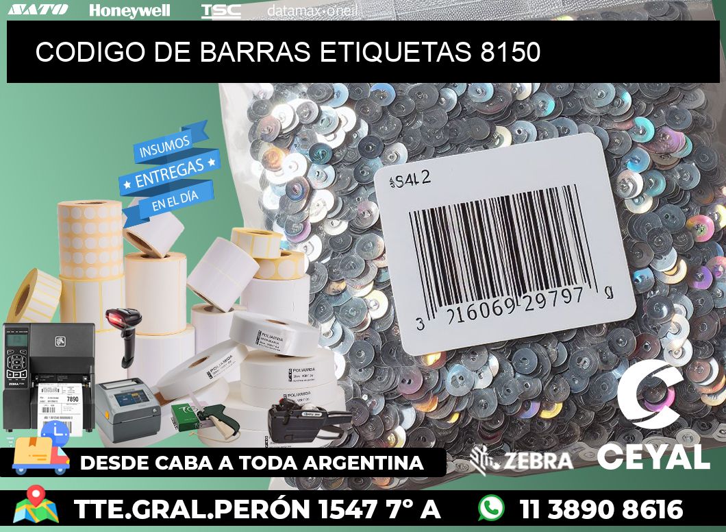 CODIGO DE BARRAS ETIQUETAS 8150