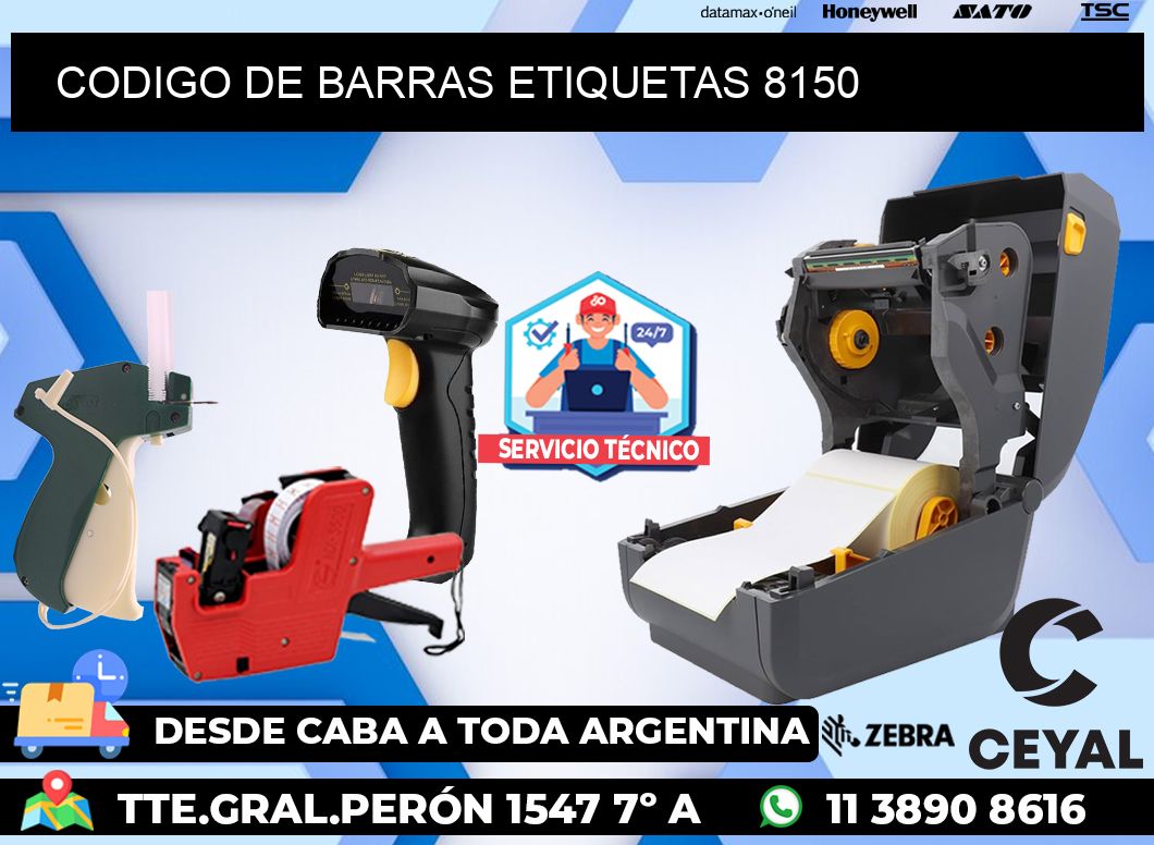 CODIGO DE BARRAS ETIQUETAS 8150