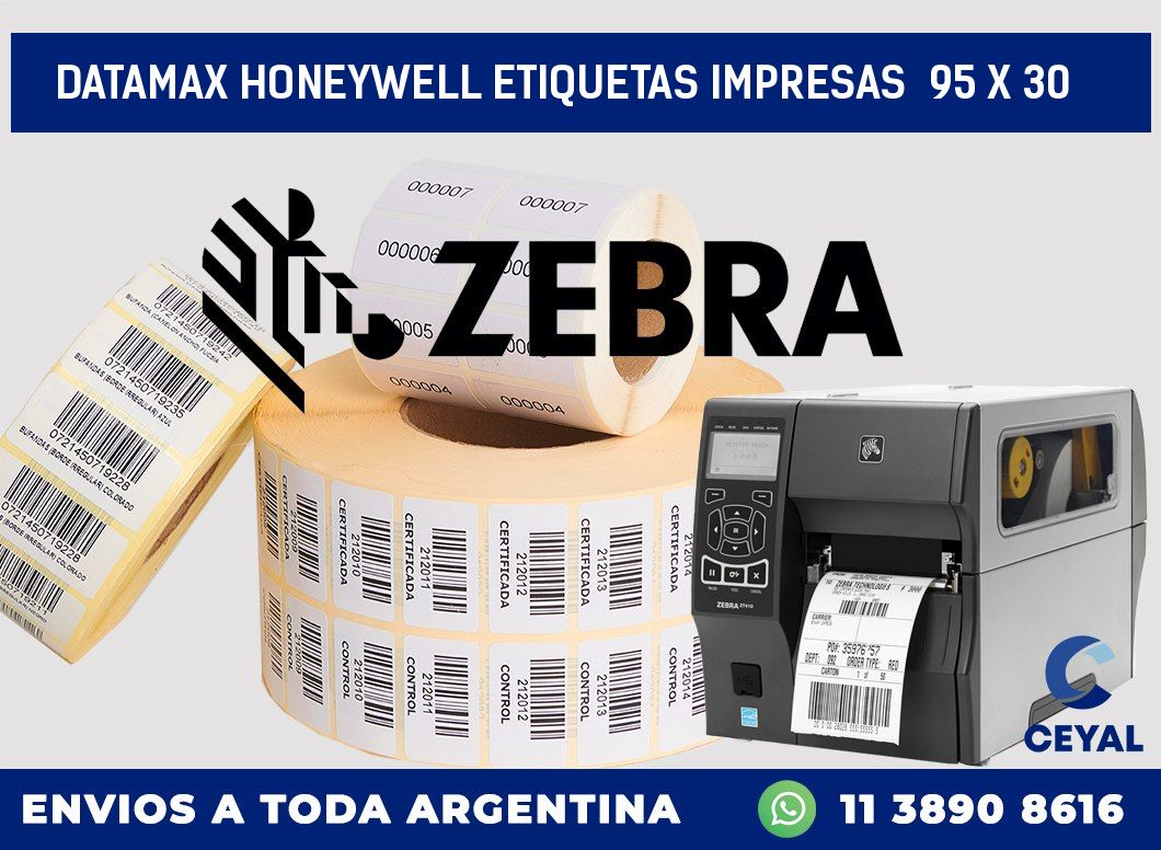 DATAMAX HONEYWELL ETIQUETAS IMPRESAS  95 x 30