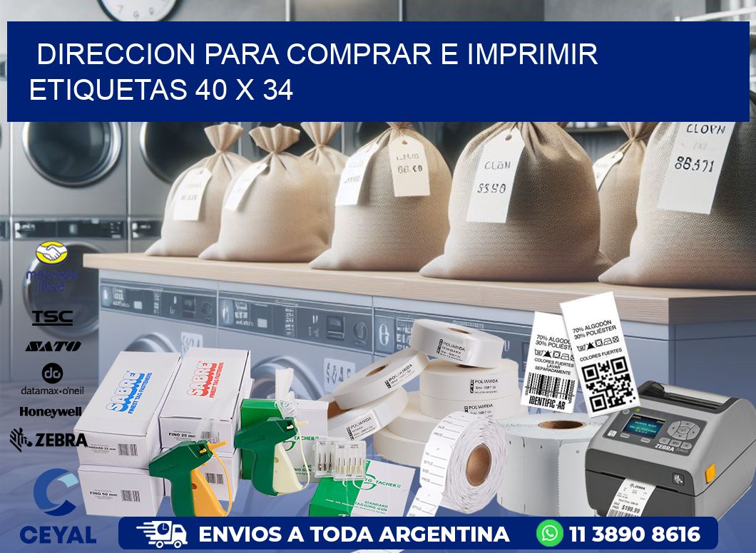 DIRECCION PARA COMPRAR E IMPRIMIR ETIQUETAS 40 x 34