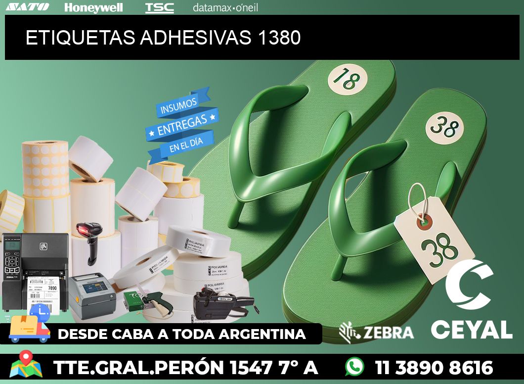 ETIQUETAS ADHESIVAS 1380