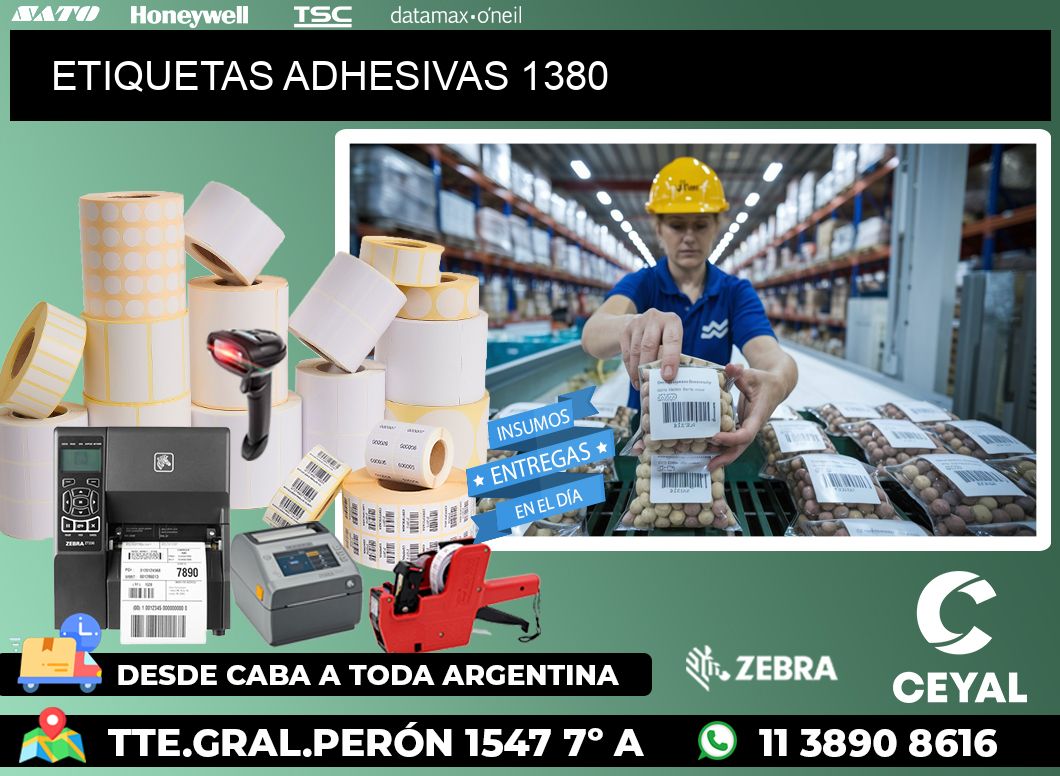 ETIQUETAS ADHESIVAS 1380