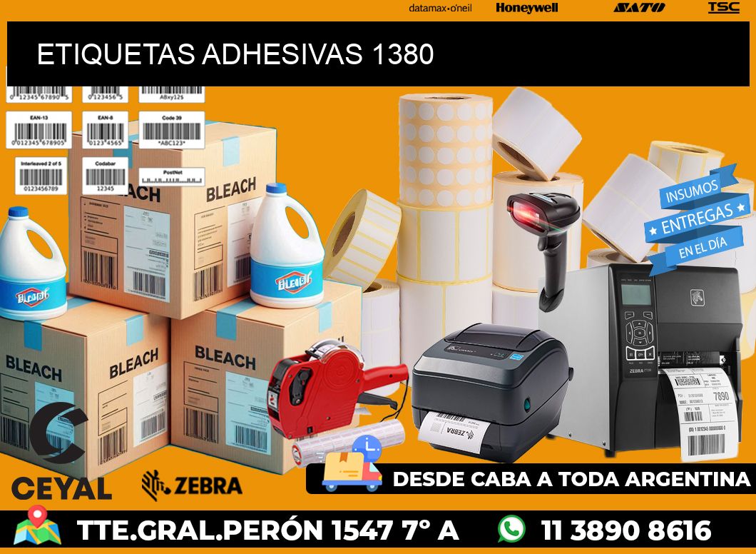 ETIQUETAS ADHESIVAS 1380