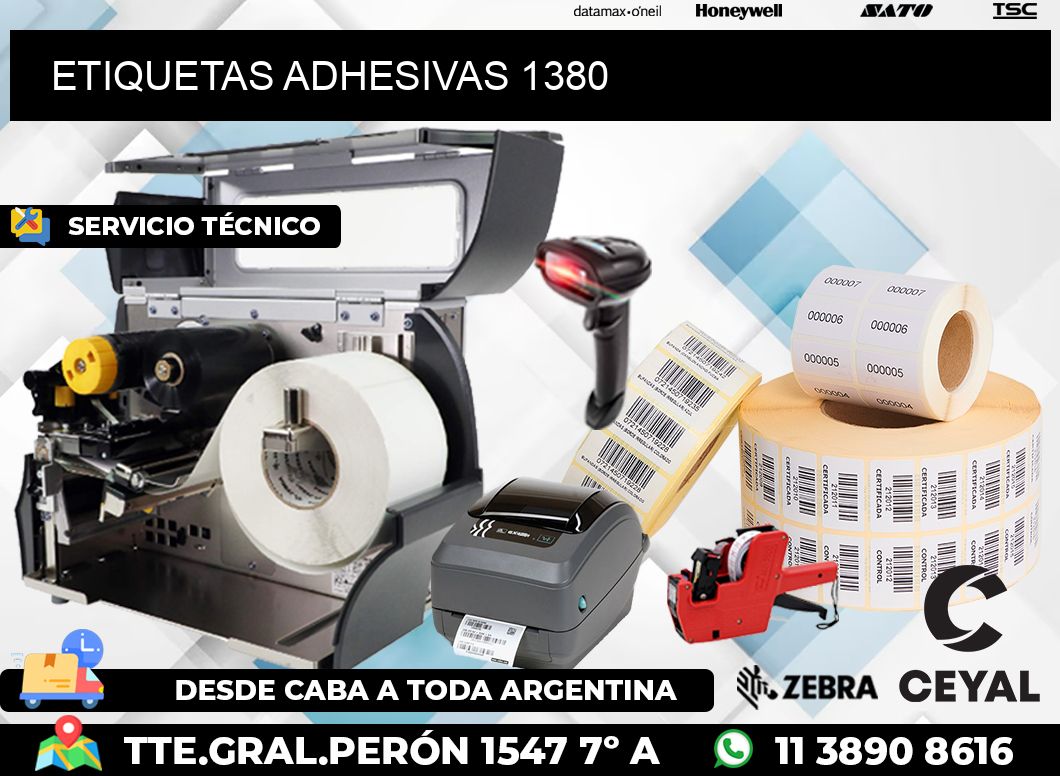 ETIQUETAS ADHESIVAS 1380