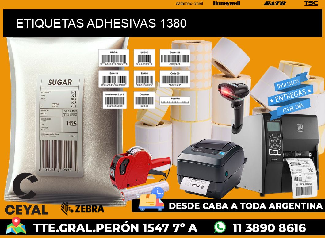 ETIQUETAS ADHESIVAS 1380