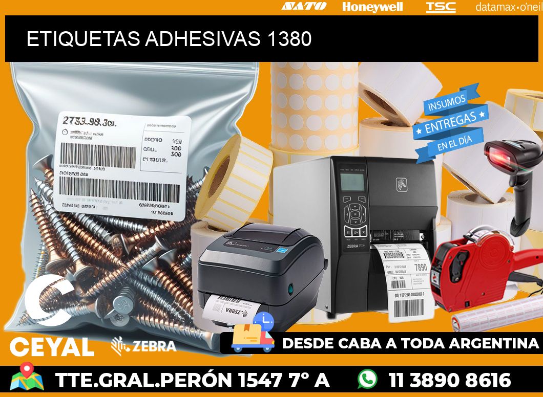 ETIQUETAS ADHESIVAS 1380