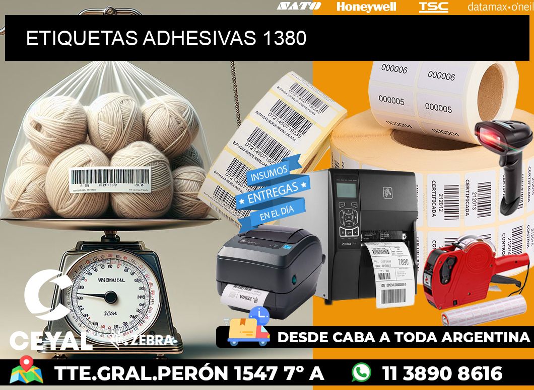 ETIQUETAS ADHESIVAS 1380