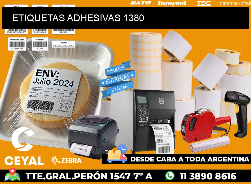 ETIQUETAS ADHESIVAS 1380