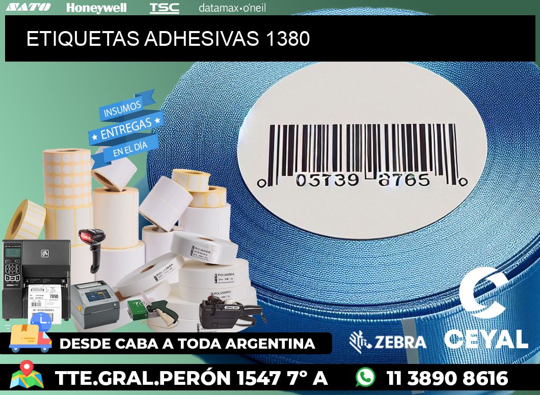 ETIQUETAS ADHESIVAS 1380