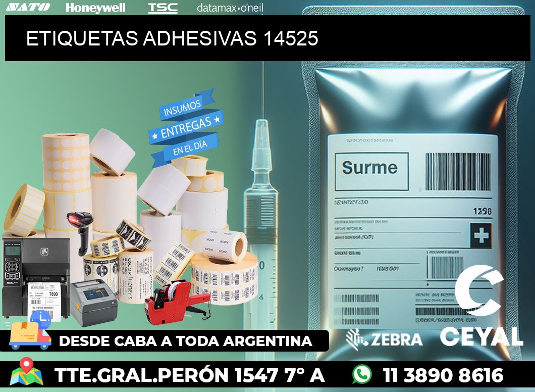 ETIQUETAS ADHESIVAS 14525
