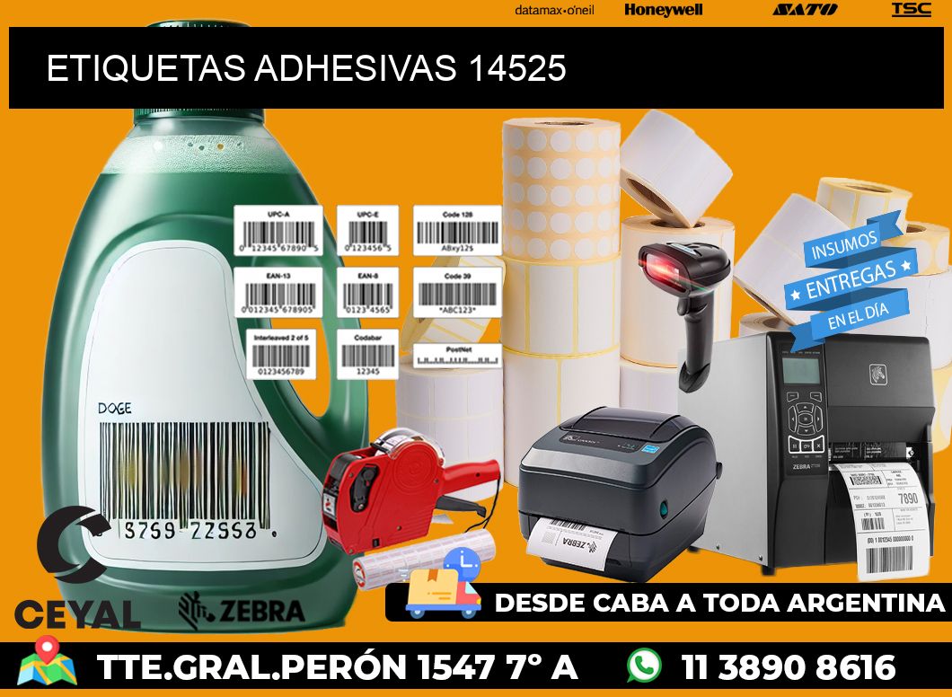 ETIQUETAS ADHESIVAS 14525