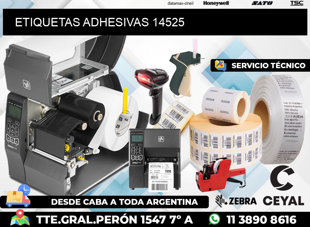 ETIQUETAS ADHESIVAS 14525