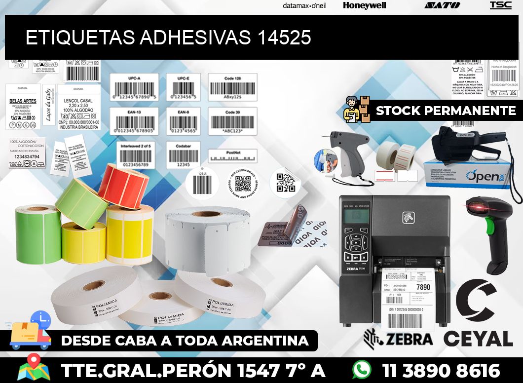 ETIQUETAS ADHESIVAS 14525