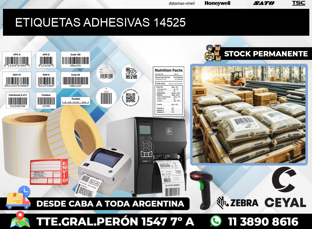 ETIQUETAS ADHESIVAS 14525