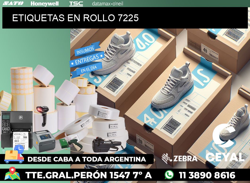 ETIQUETAS EN ROLLO 7225