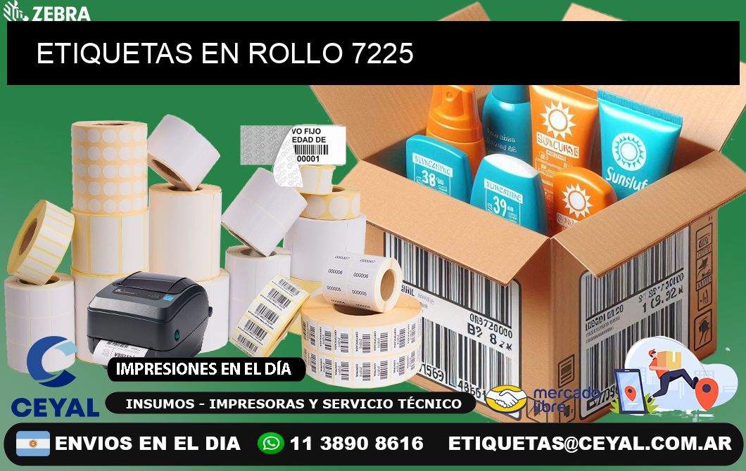 ETIQUETAS EN ROLLO 7225