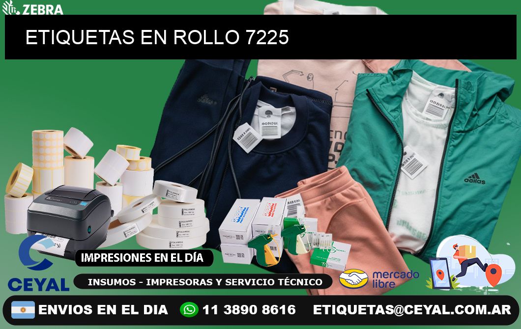 ETIQUETAS EN ROLLO 7225