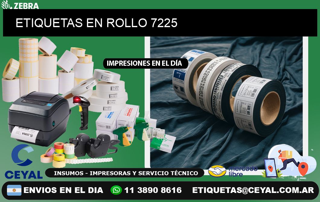 ETIQUETAS EN ROLLO 7225