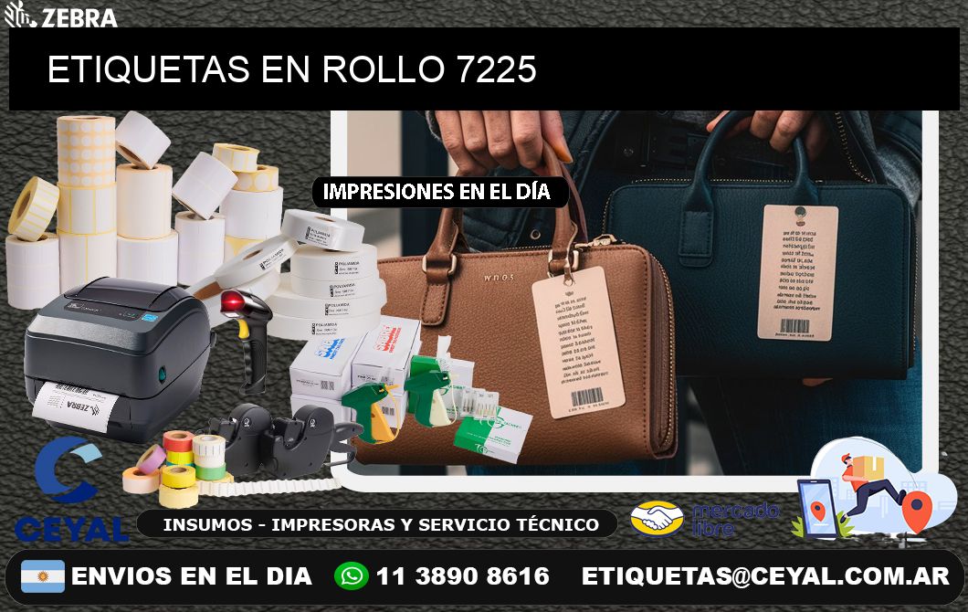 ETIQUETAS EN ROLLO 7225