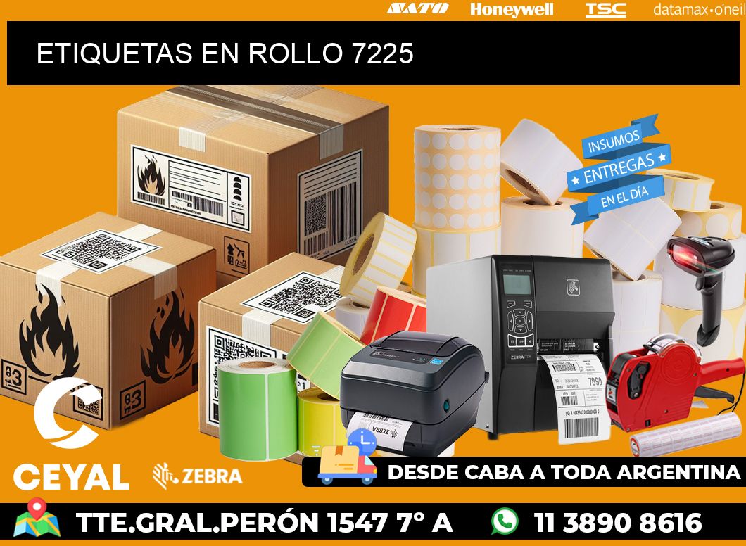 ETIQUETAS EN ROLLO 7225