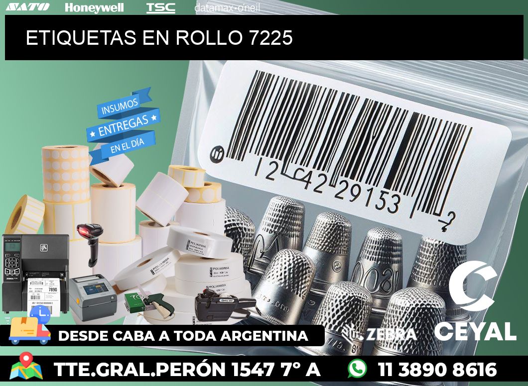 ETIQUETAS EN ROLLO 7225