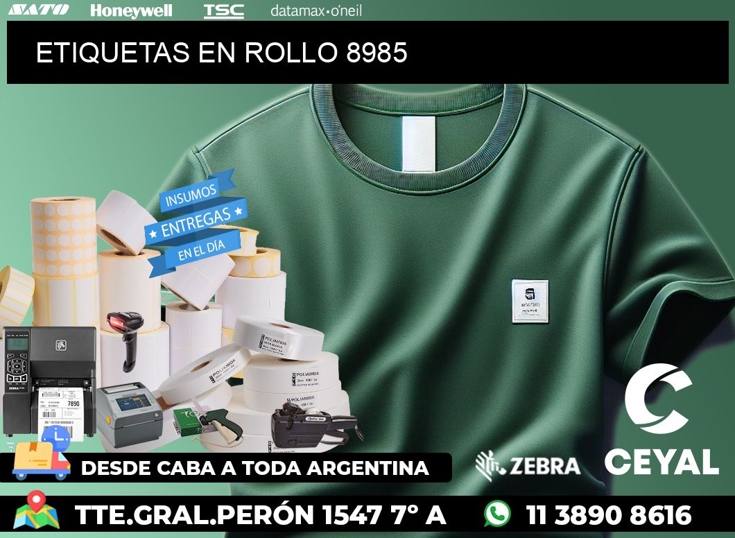 ETIQUETAS EN ROLLO 8985