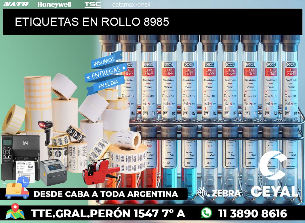 ETIQUETAS EN ROLLO 8985