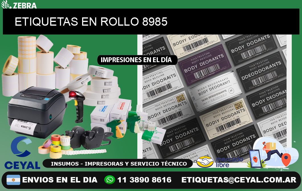 ETIQUETAS EN ROLLO 8985