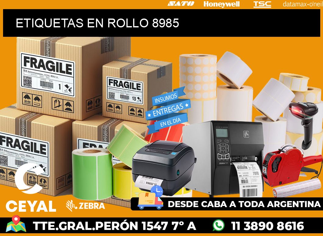 ETIQUETAS EN ROLLO 8985