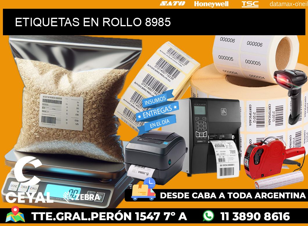 ETIQUETAS EN ROLLO 8985