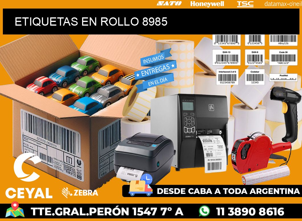 ETIQUETAS EN ROLLO 8985