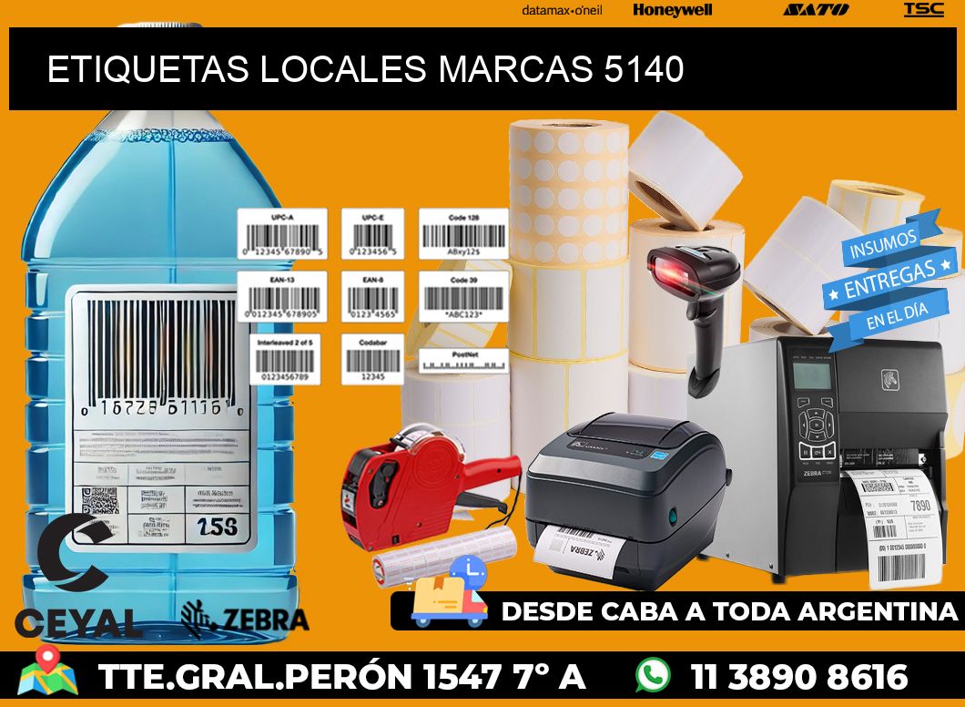 ETIQUETAS LOCALES MARCAS 5140