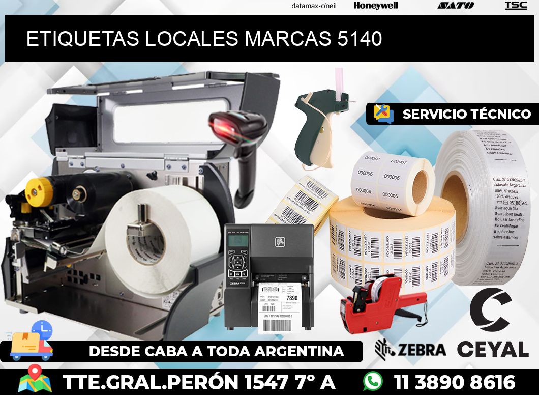 ETIQUETAS LOCALES MARCAS 5140