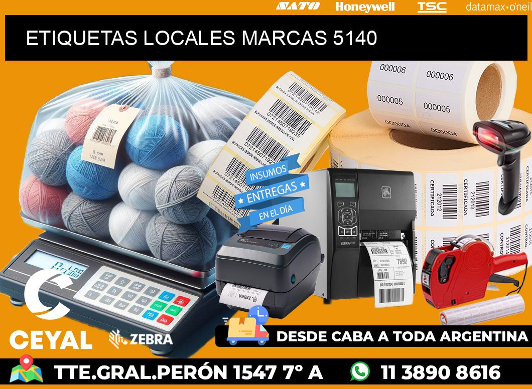 ETIQUETAS LOCALES MARCAS 5140
