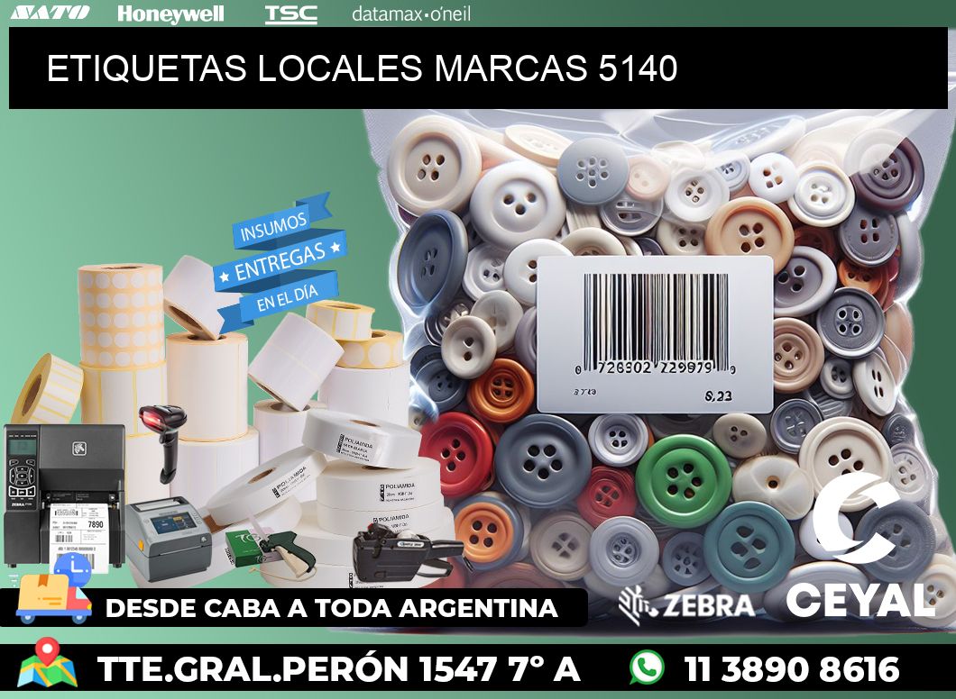 ETIQUETAS LOCALES MARCAS 5140