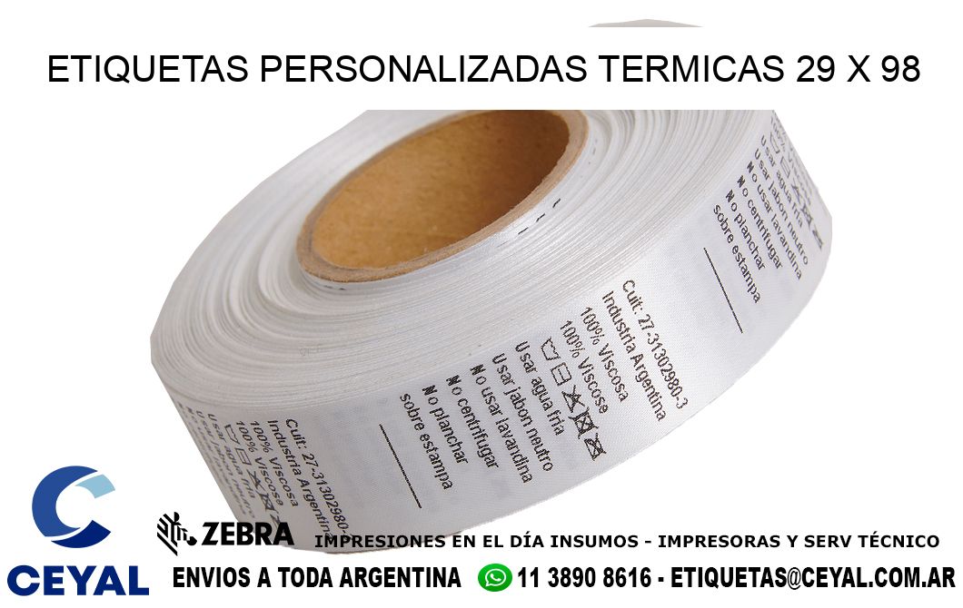 ETIQUETAS PERSONALIZADAS TERMICAS 29 x 98