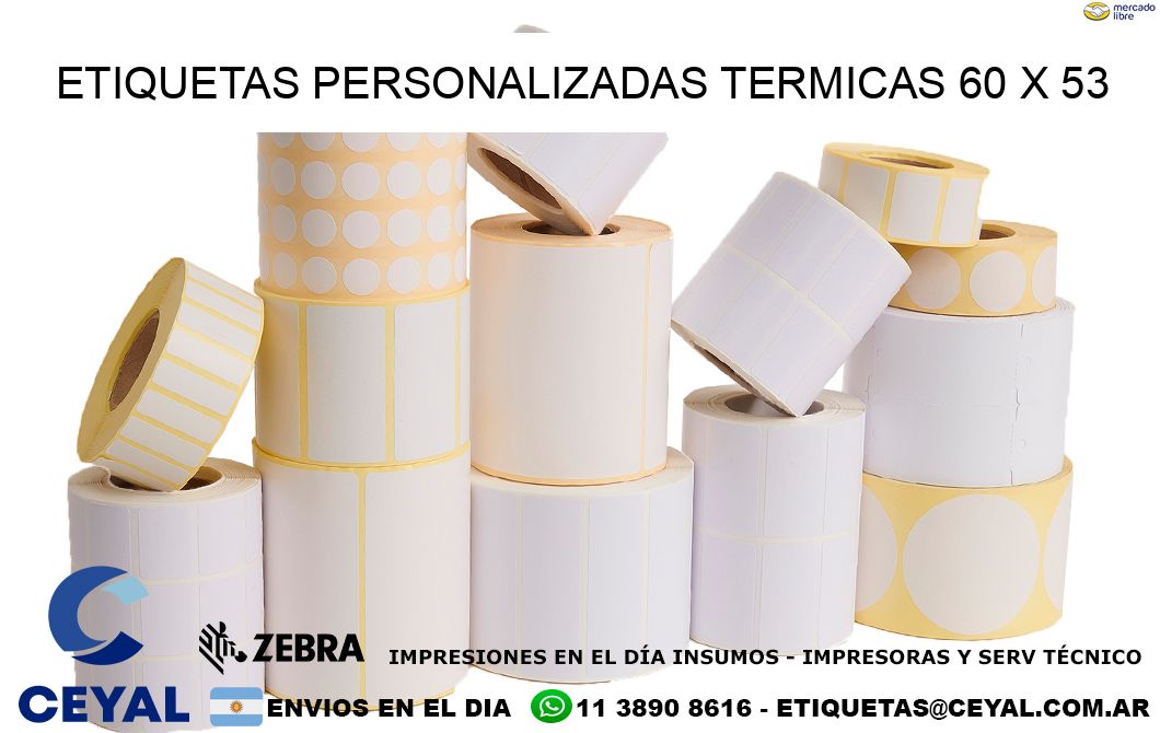 ETIQUETAS PERSONALIZADAS TERMICAS 60 x 53