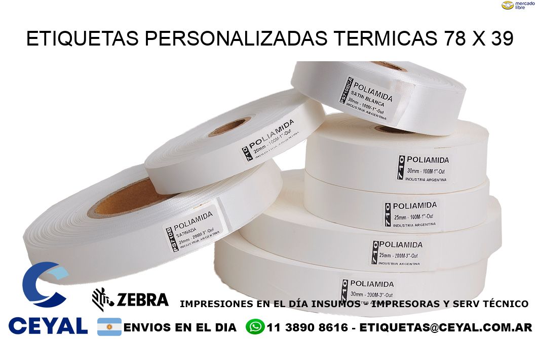 ETIQUETAS PERSONALIZADAS TERMICAS 78 x 39