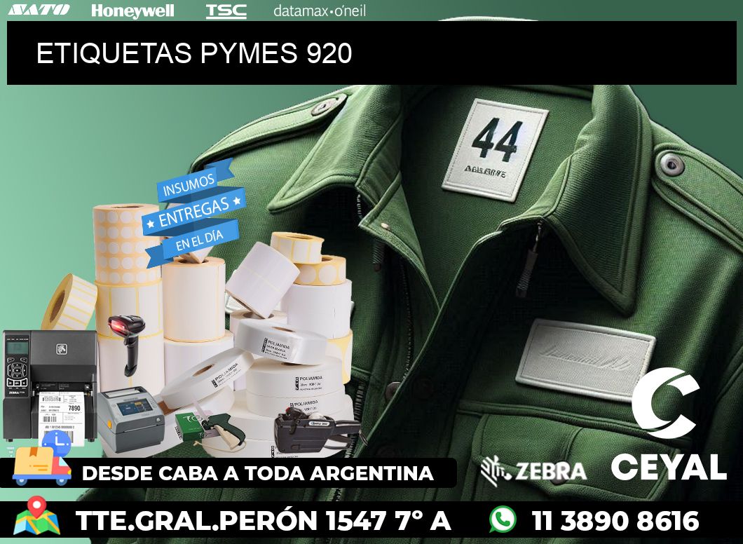 ETIQUETAS PYMES 920