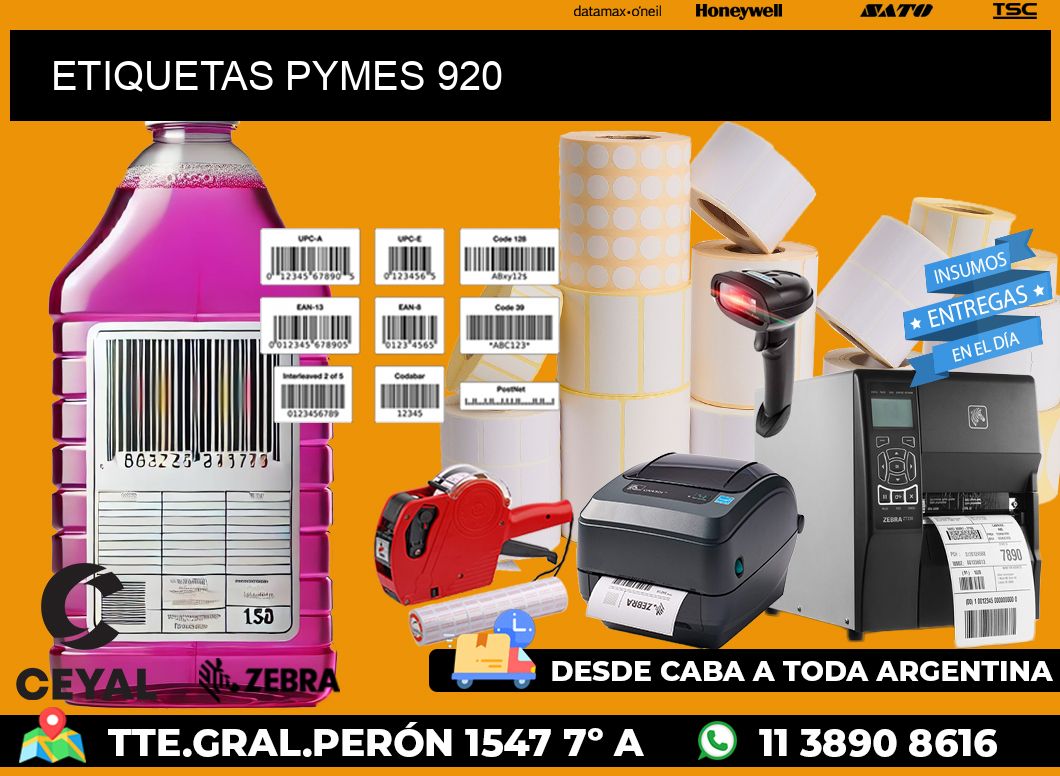 ETIQUETAS PYMES 920