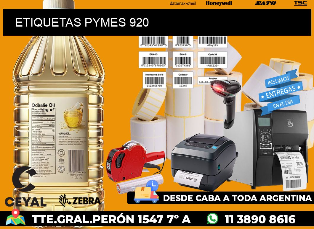 ETIQUETAS PYMES 920