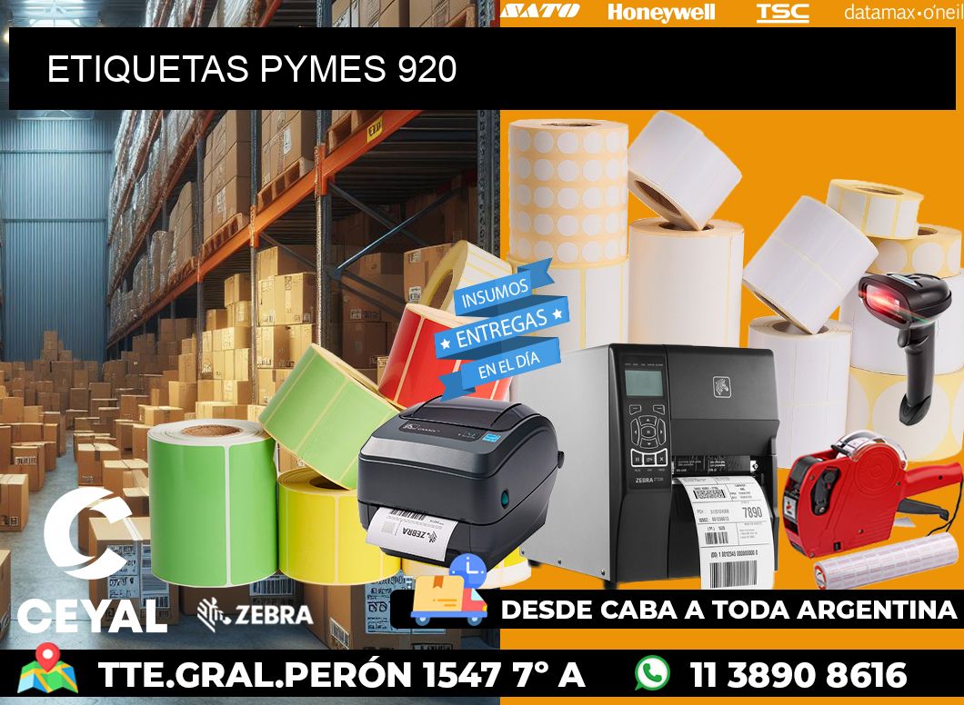 ETIQUETAS PYMES 920