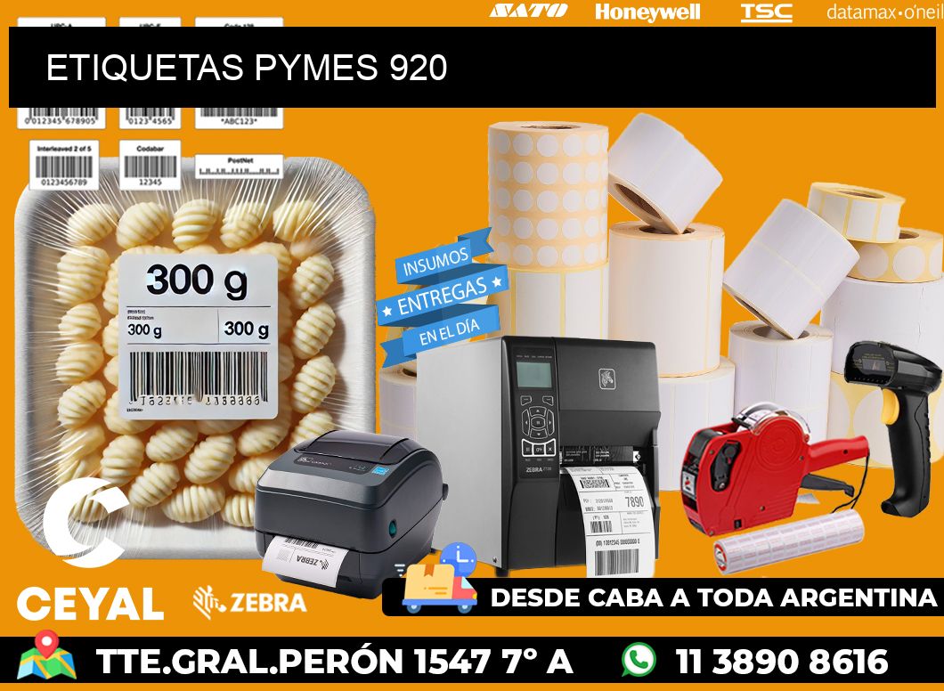 ETIQUETAS PYMES 920