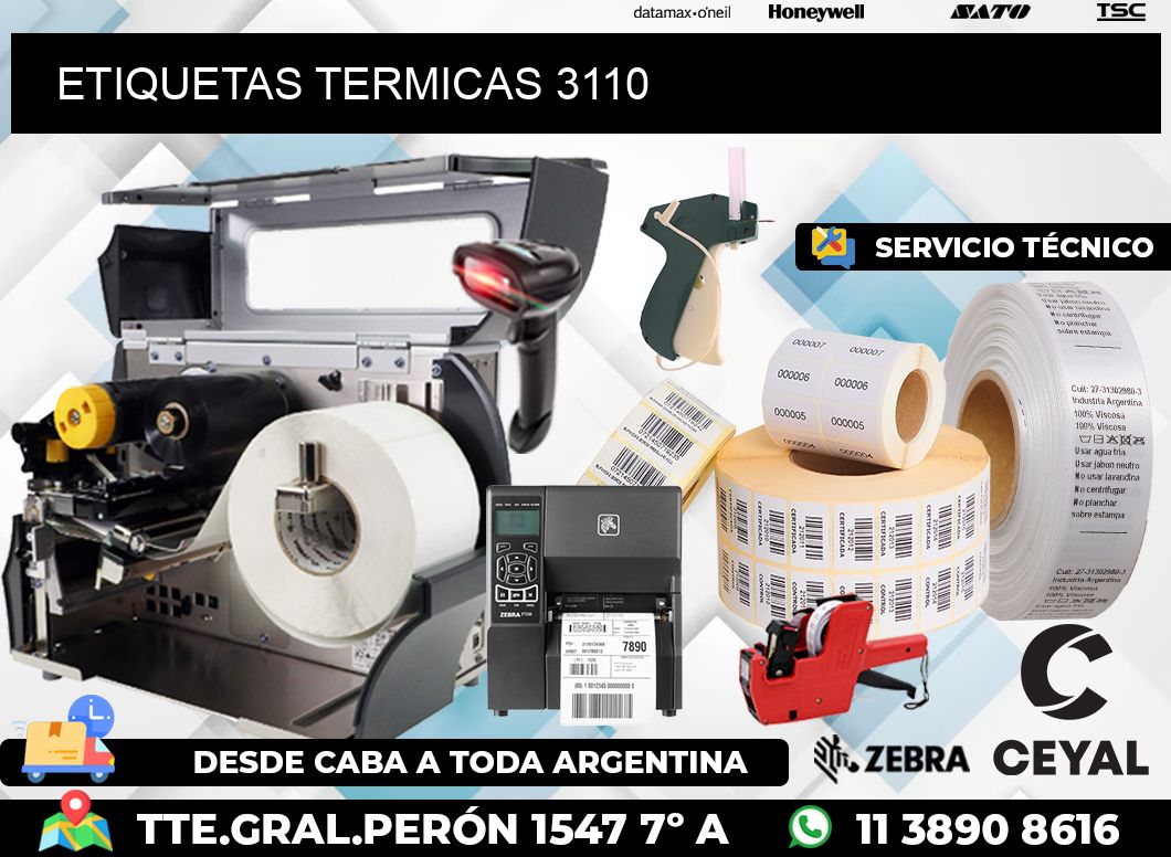 ETIQUETAS TERMICAS 3110