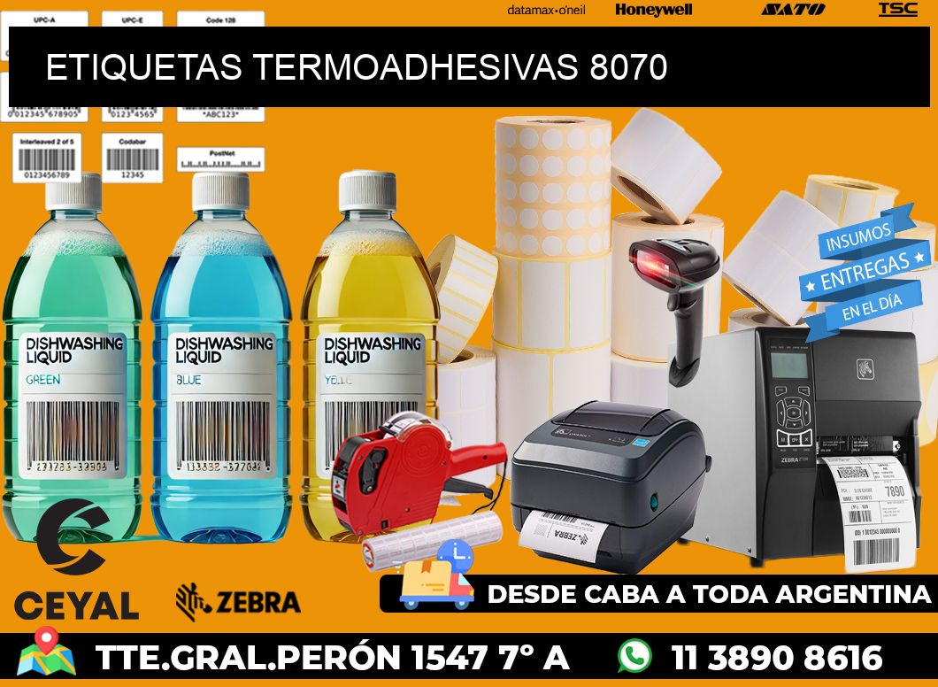 ETIQUETAS TERMOADHESIVAS 8070