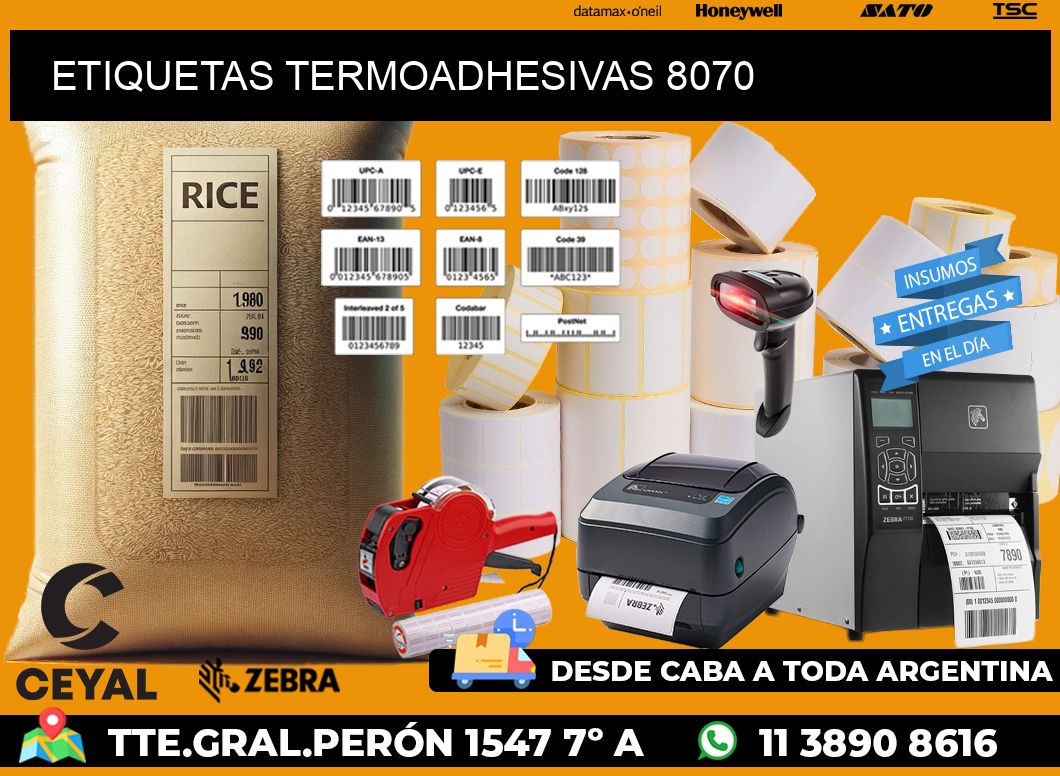 ETIQUETAS TERMOADHESIVAS 8070