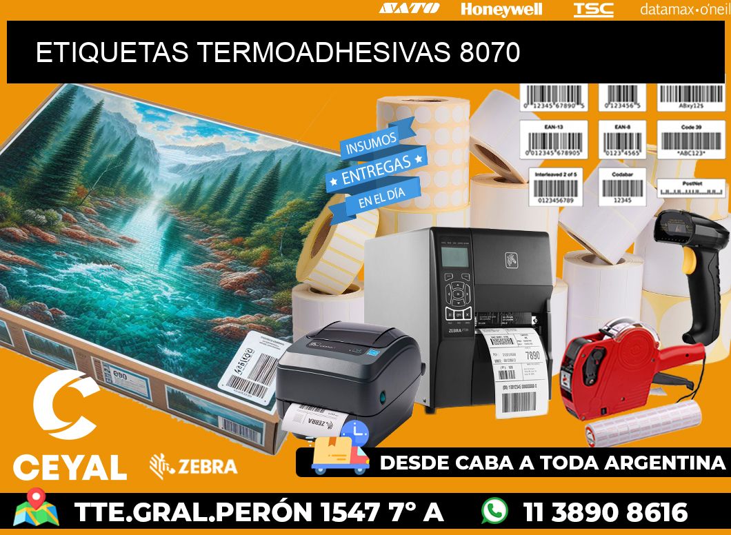 ETIQUETAS TERMOADHESIVAS 8070